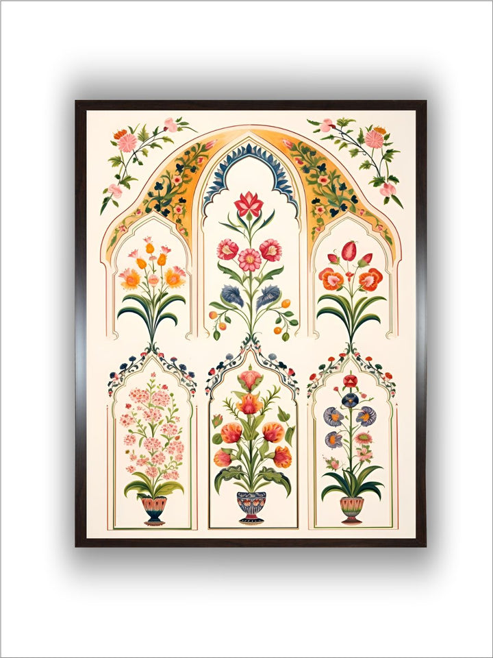 Indian Floral wall art painting