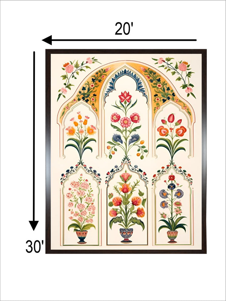 Indian Floral wall art painting