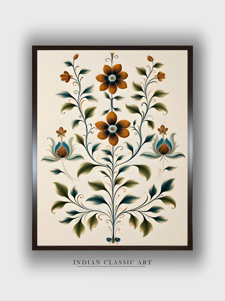 Indian Floral wall art painting