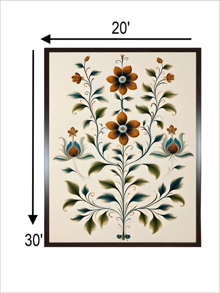 Indian Floral wall art painting