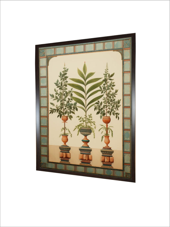 Indian Tulsi Plant Green Painting