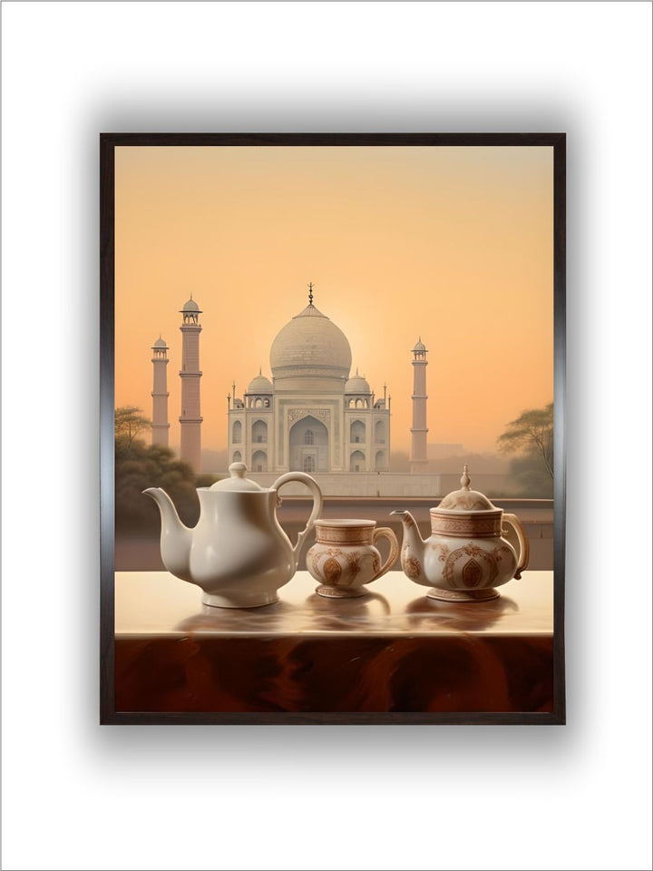 Taj Mahal Sunset Art