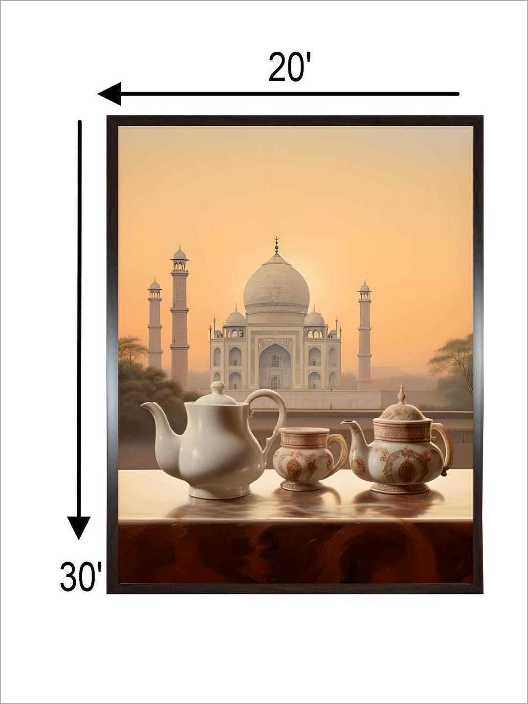 Taj Mahal Sunset Art