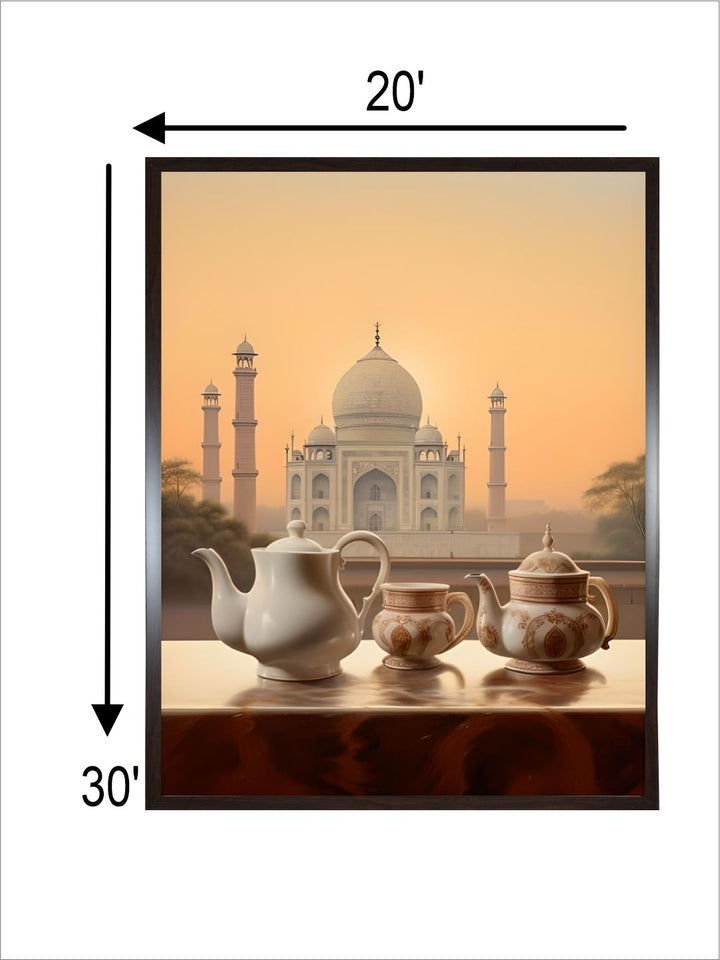Taj Mahal Sunset Art