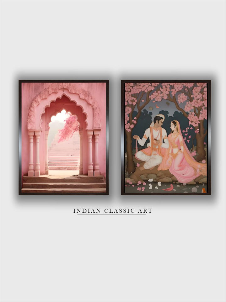 Set of 2 Indian Folk Art