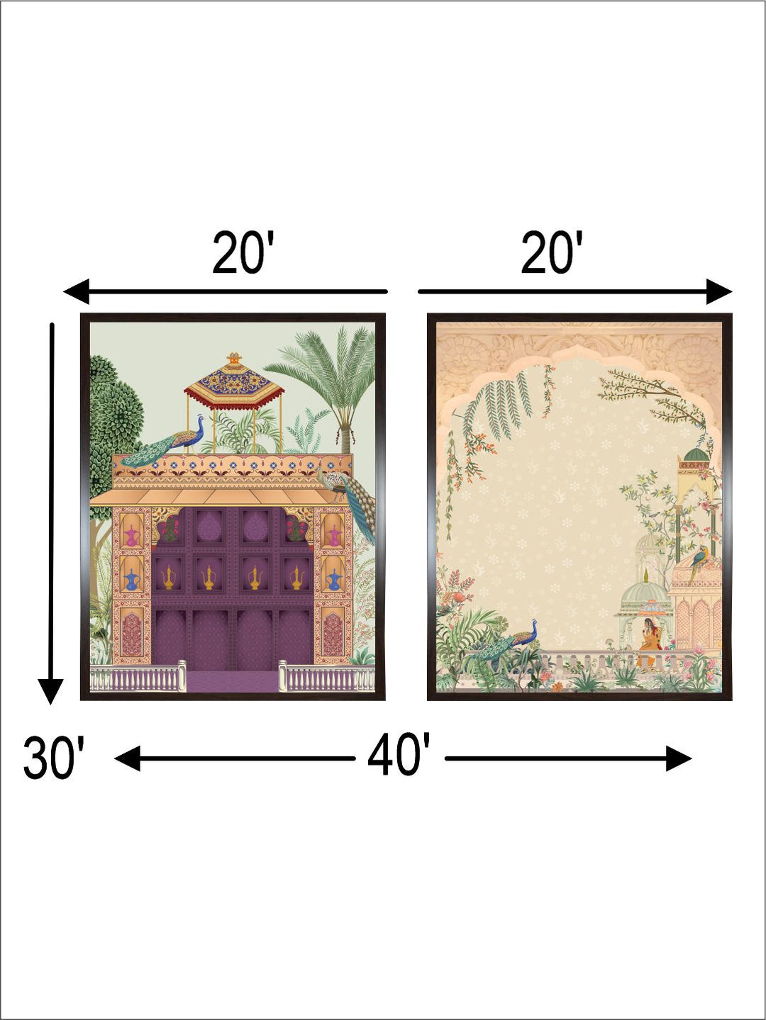 Indian Art Pichwai Painting Set of 2