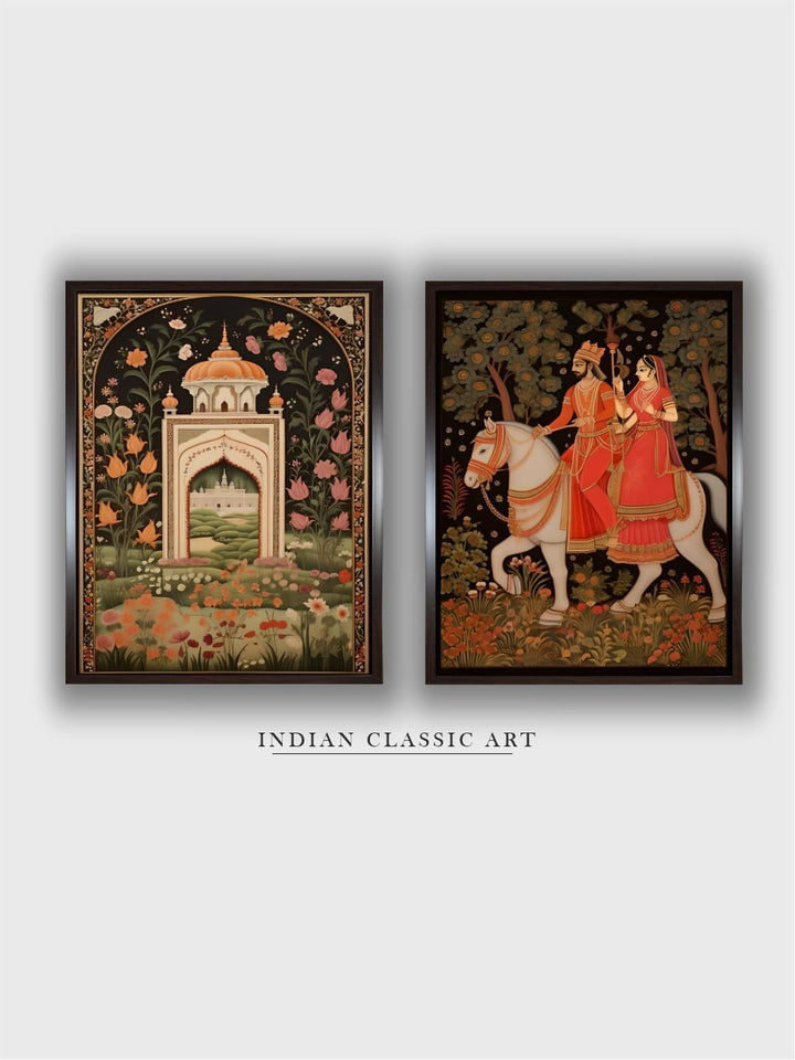 Set of 2 Indian Folk Art