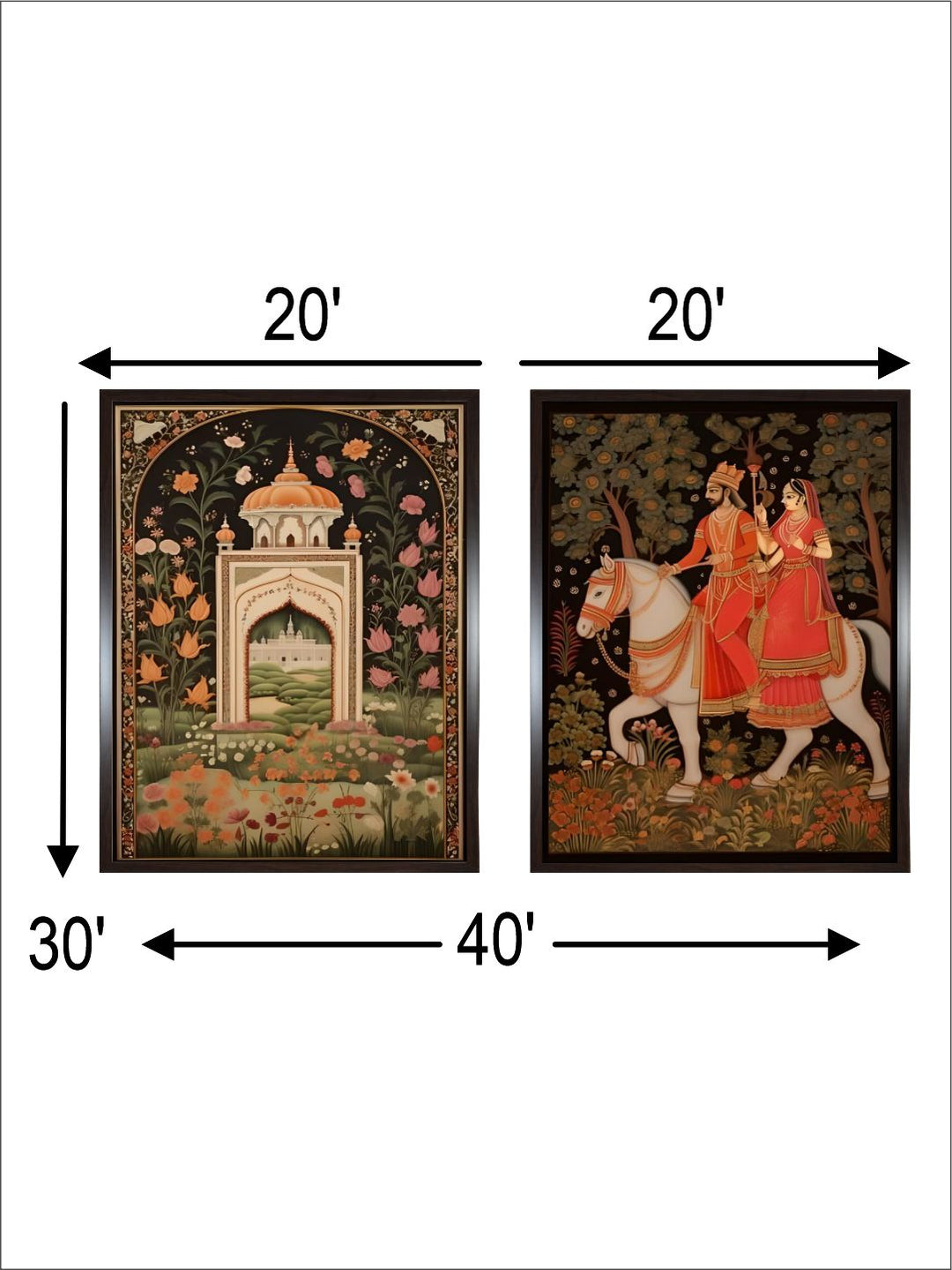 Set of 2 Indian Folk Art