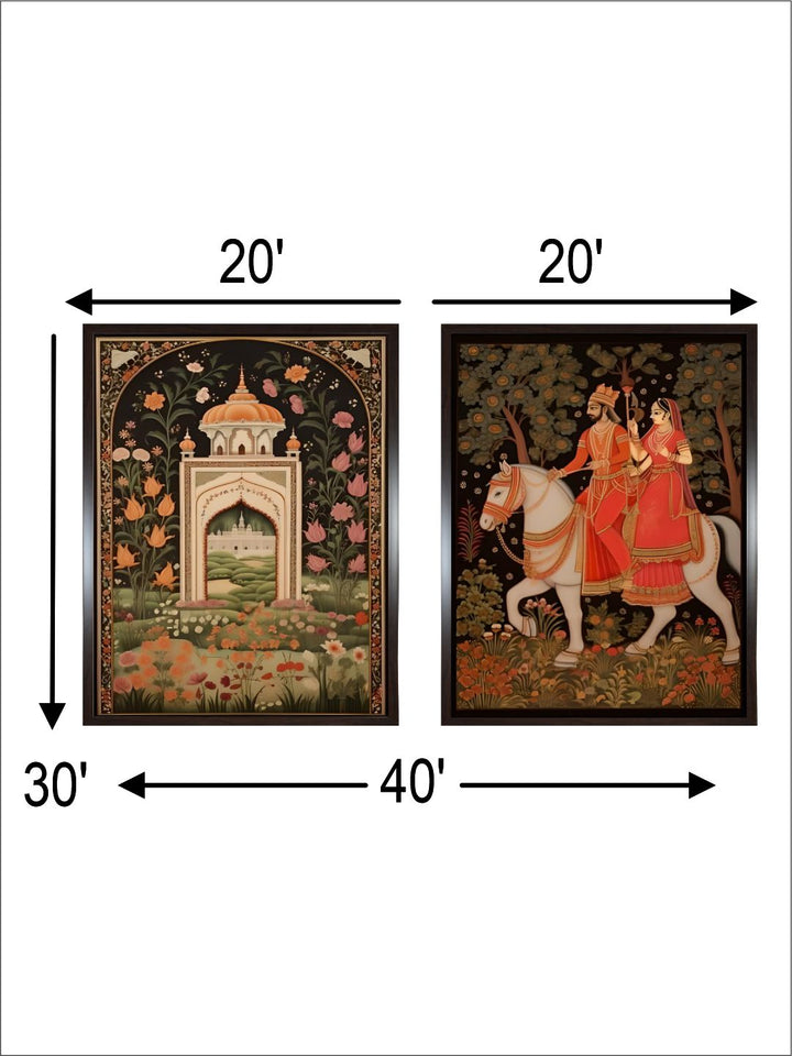 Set of 2 Indian Folk Art