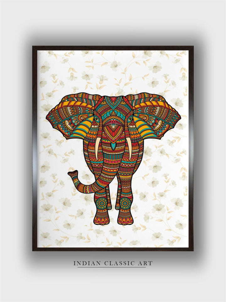 Elephant indian folk art