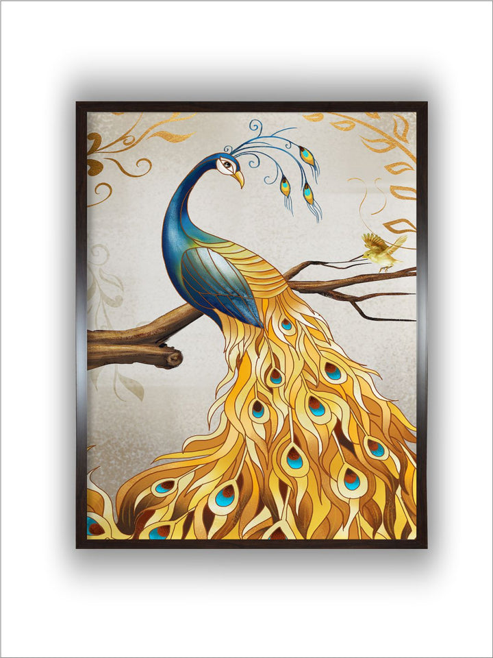Peacock painting Indian folk art
