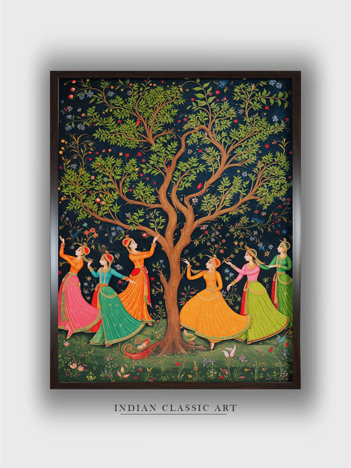 Indian Women Dance In A Forest