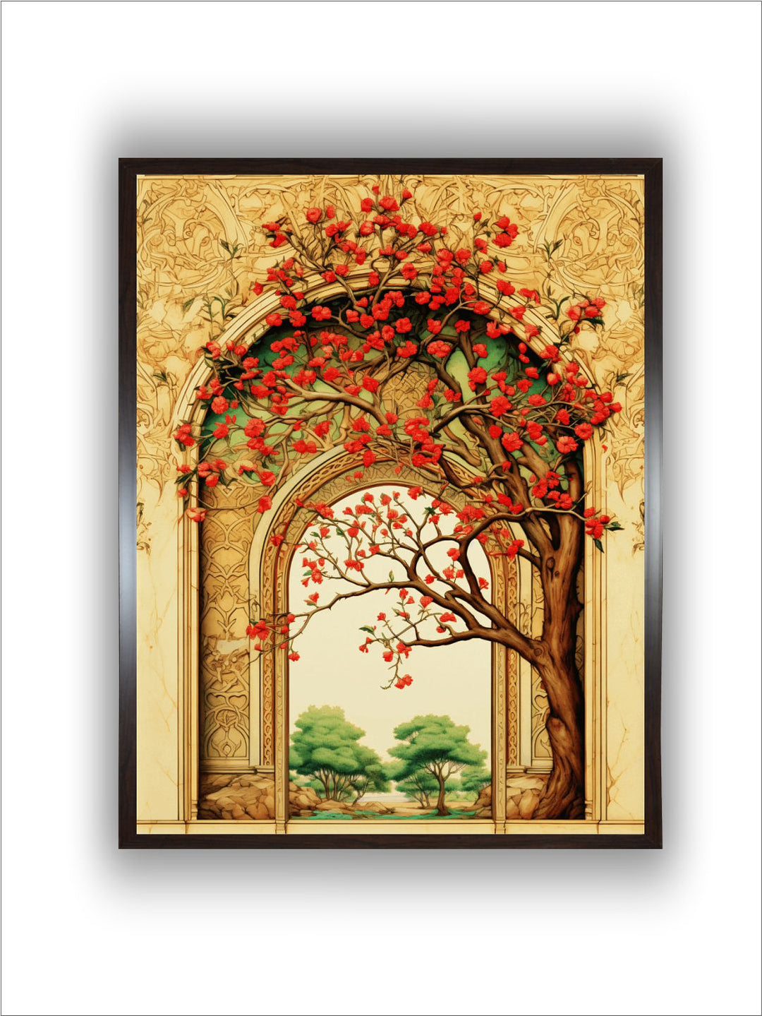 Pichwai Wallart Red Tree