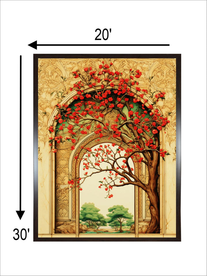 Pichwai Wallart Red Tree