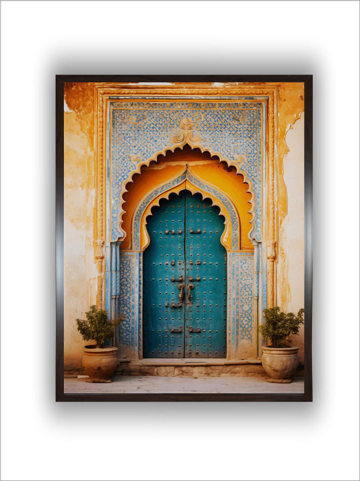 Vintage Blue Door | Indian Art