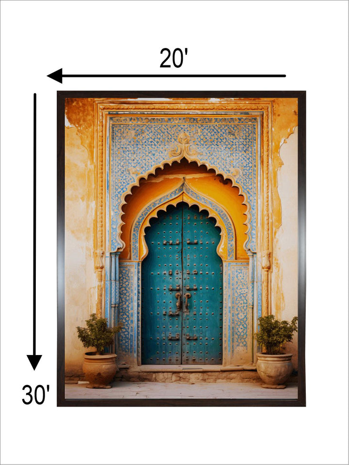 Vintage Blue Door | Indian Art