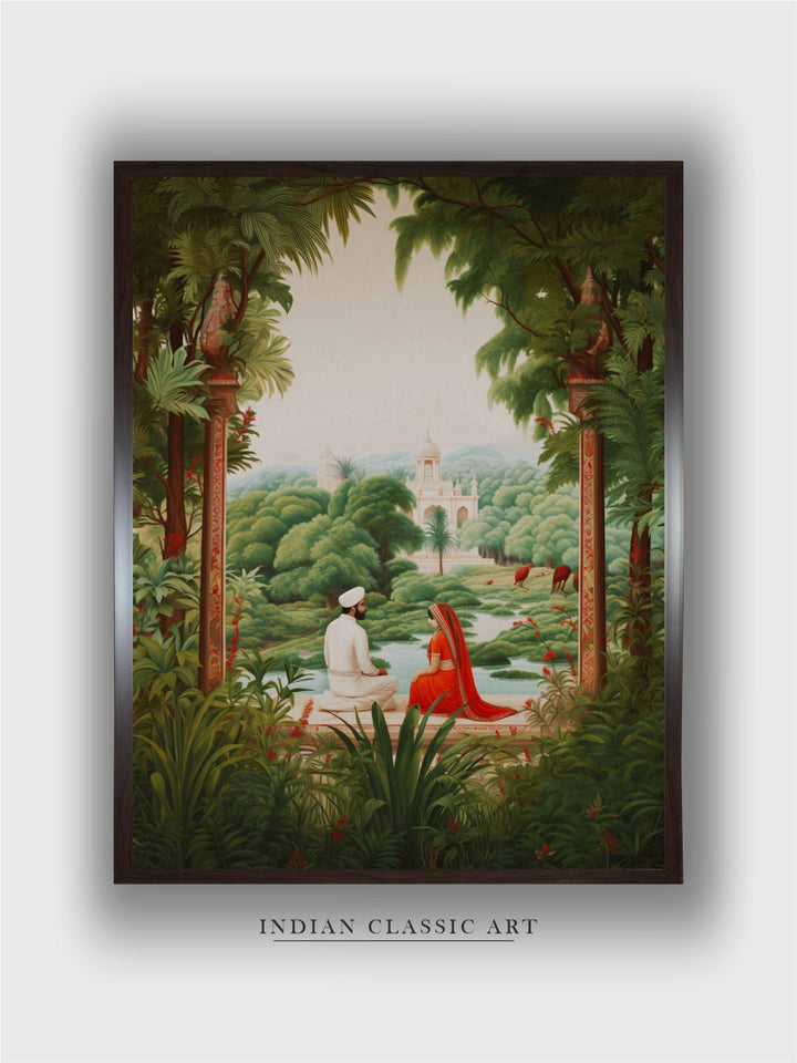 King And Queen In Forest,Indian Art