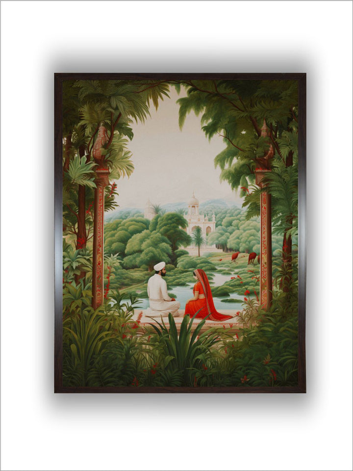 King And Queen In Forest,Indian Art