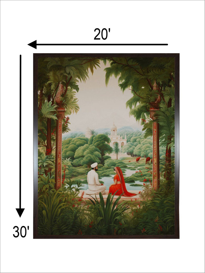 King And Queen In Forest,Indian Art