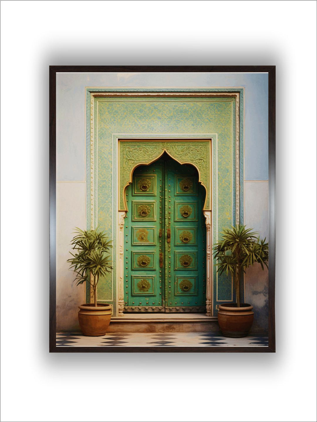 Vintage Green Door | Indian Art