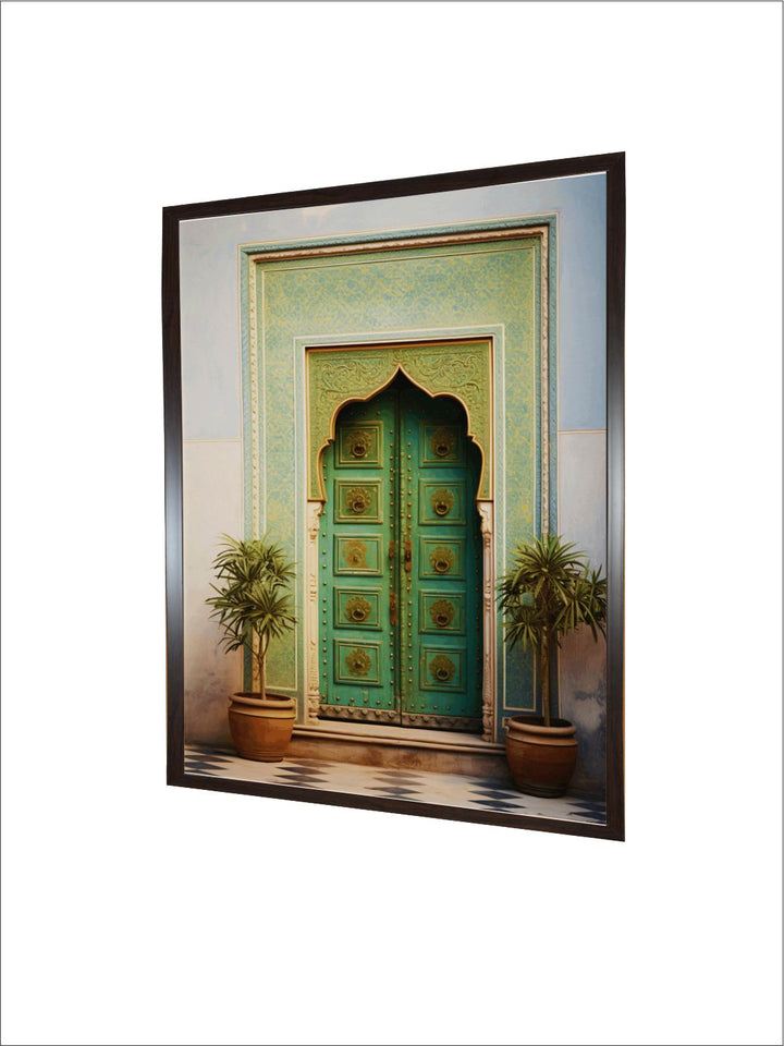 Vintage Green Door | Indian Art