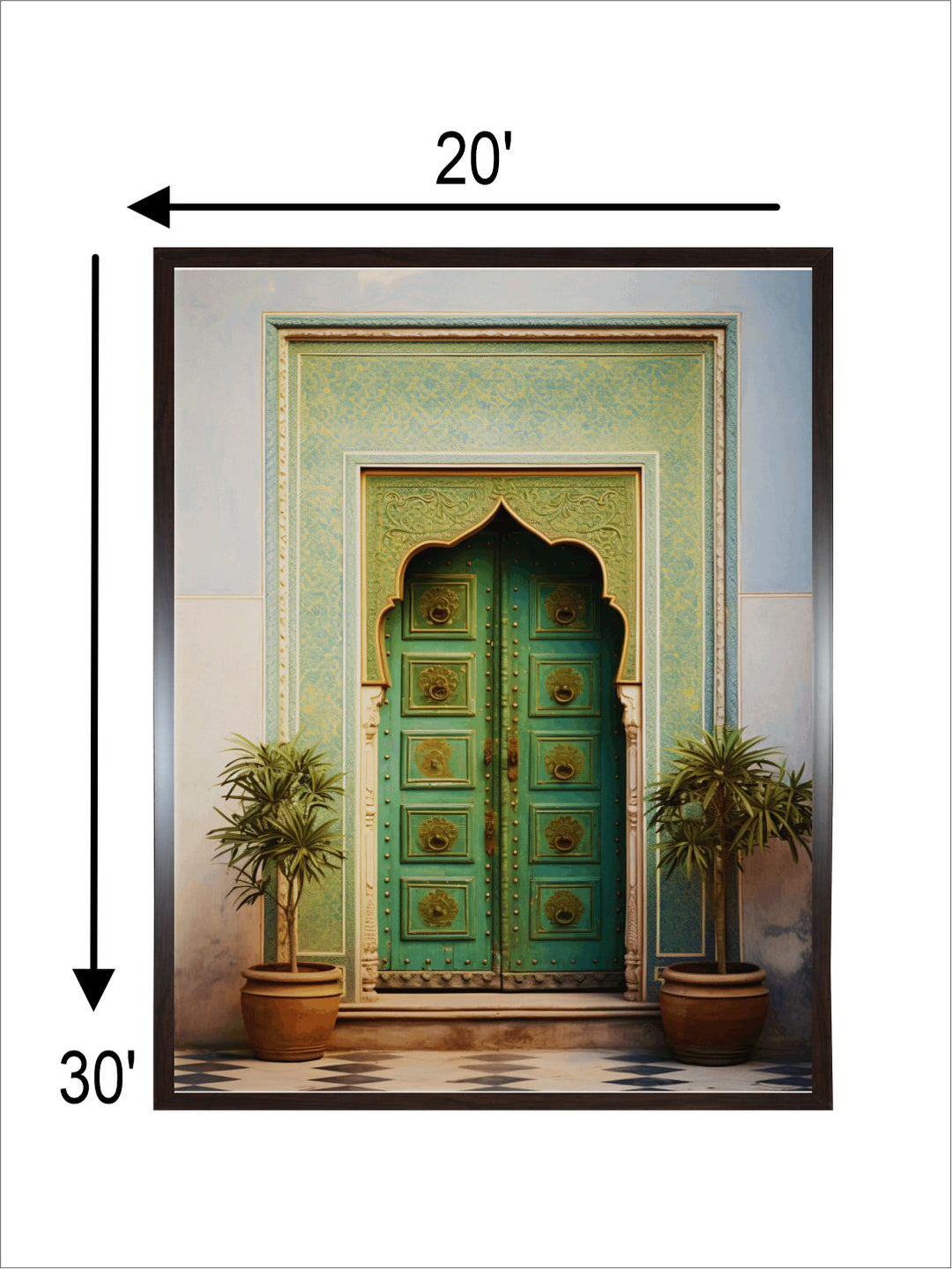 Vintage Green Door | Indian Art