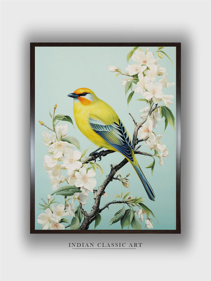 beautiful Bird Floral Painting