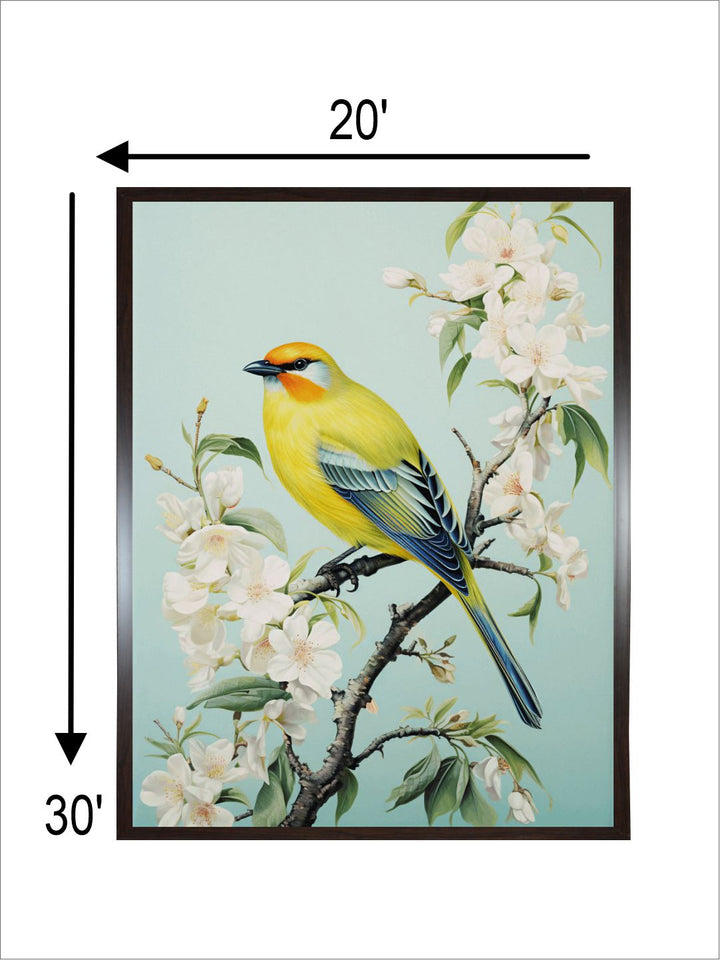beautiful Bird Floral Painting