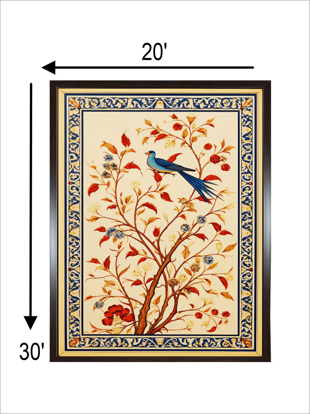 Bird Floral Painting Wallart