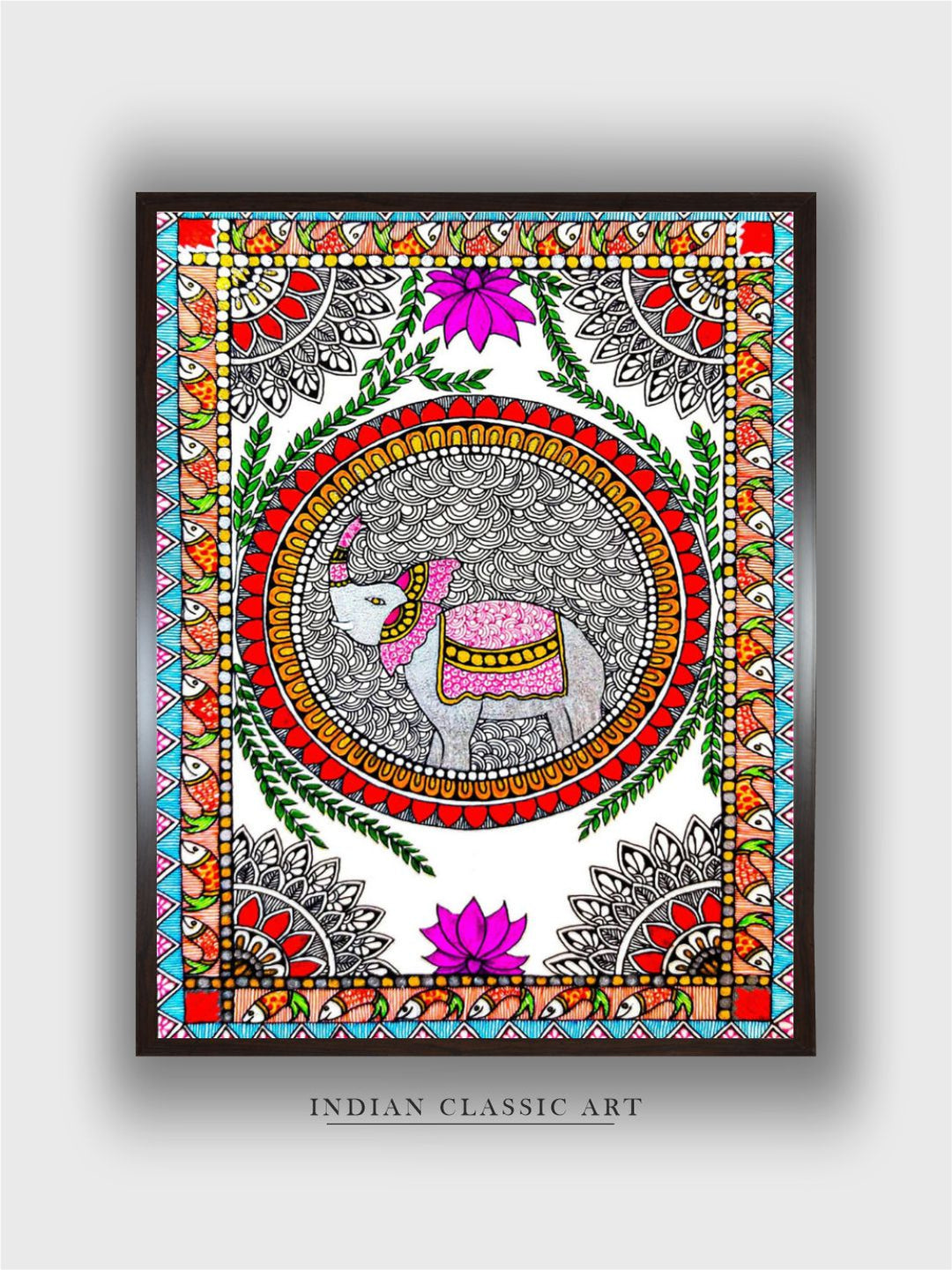 Madhubani Elephant Painting