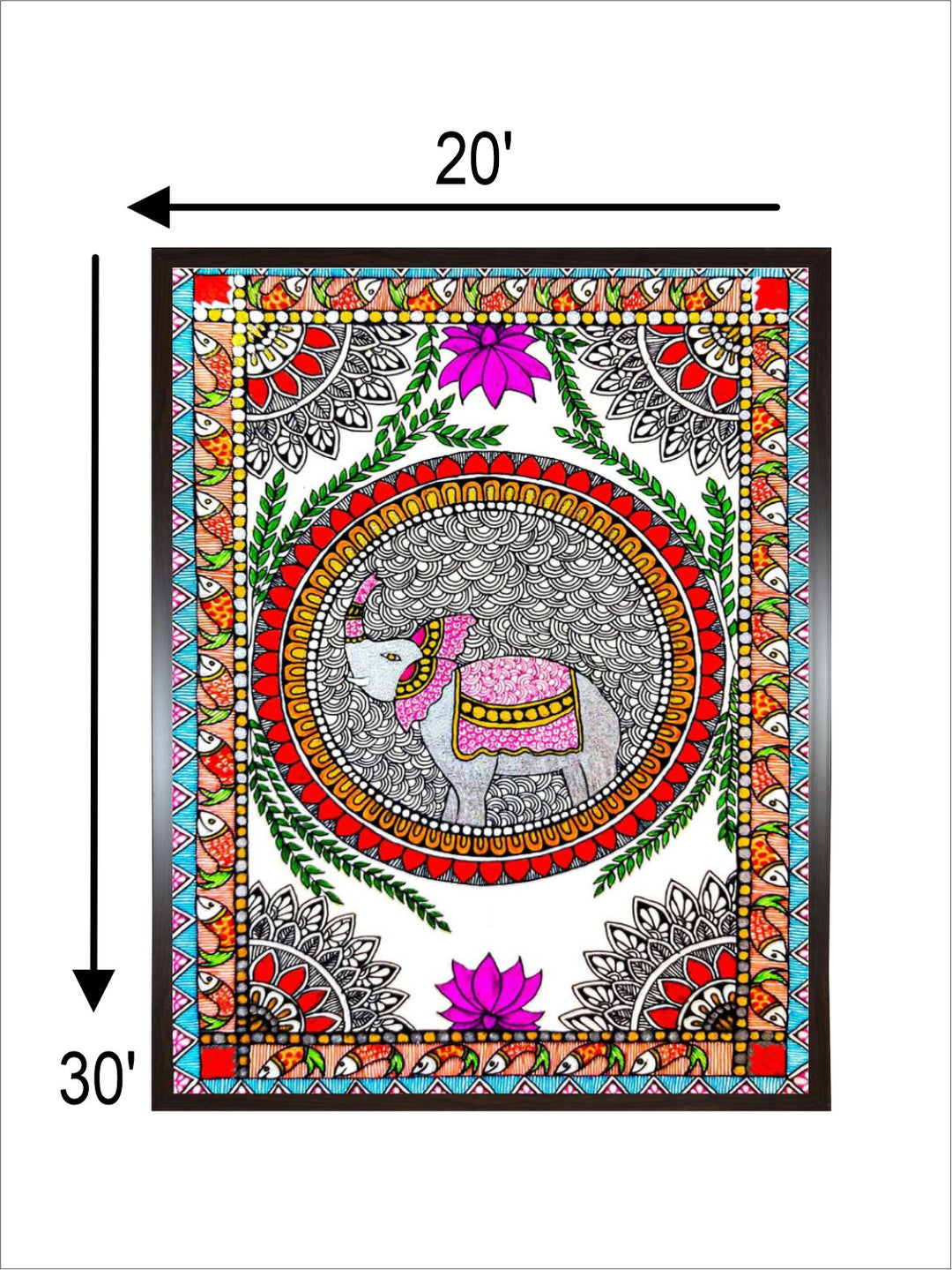 Madhubani Elephant Painting