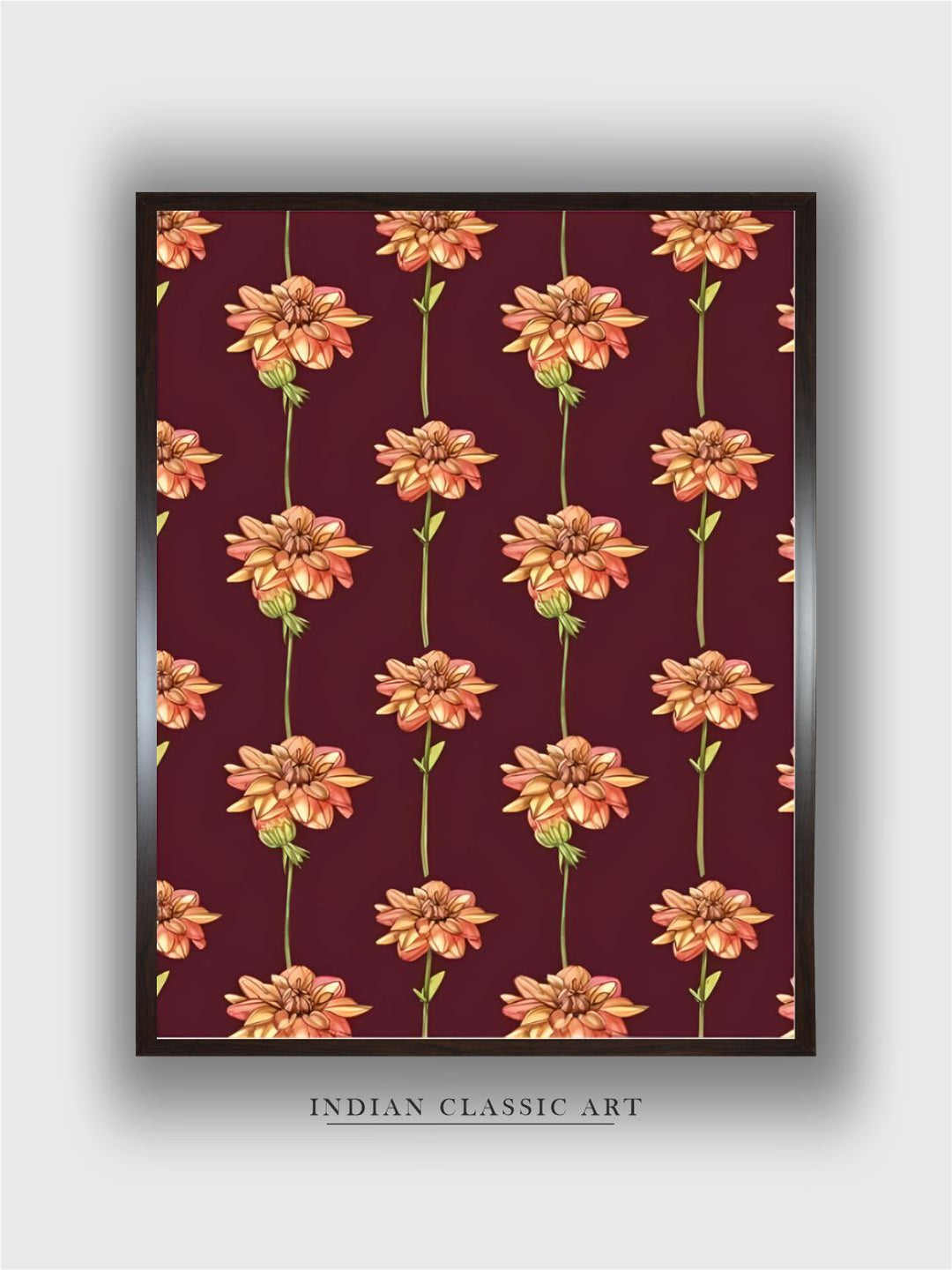 Lotuses Indian pichwai art