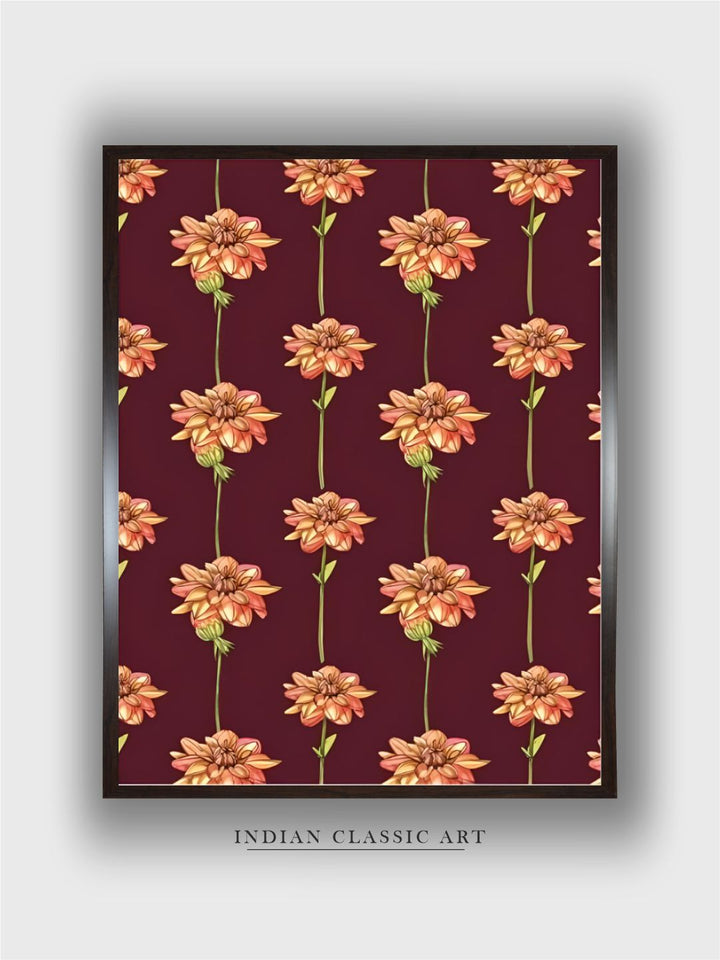 Lotuses Indian pichwai art