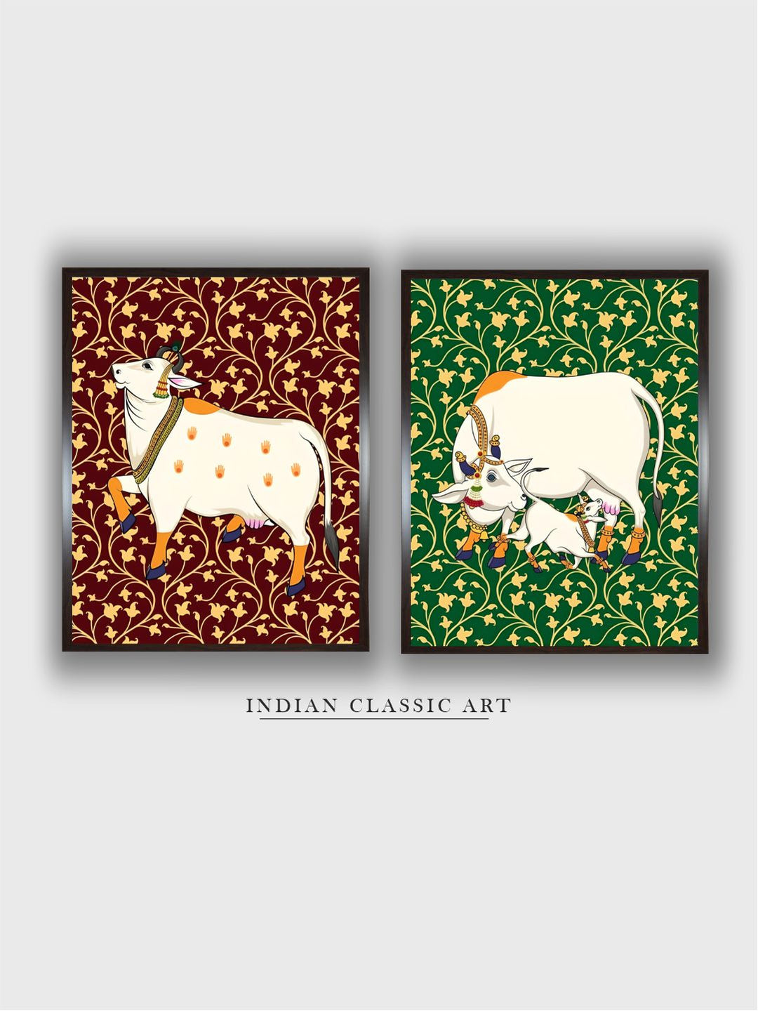 Pichwai Cow set of 2 painting
