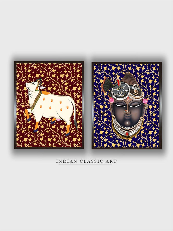 Shrinathji Pichwai Cow set of 2