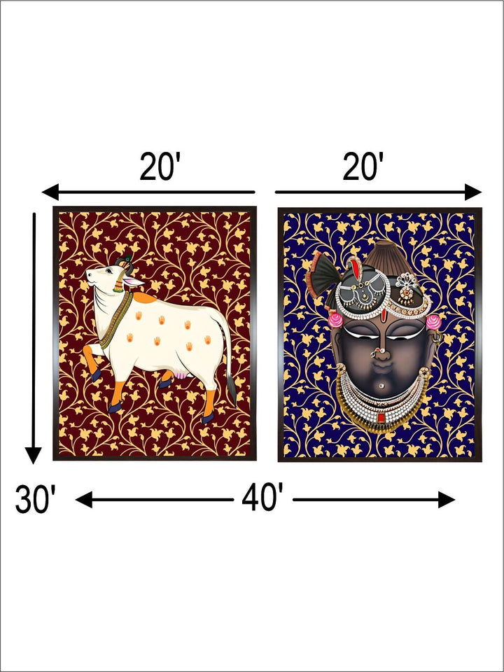 Shrinathji Pichwai Cow set of 2