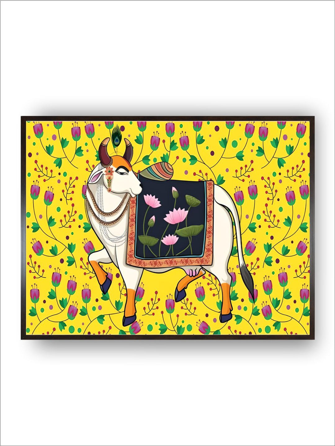 Indian Folk Art cow painting