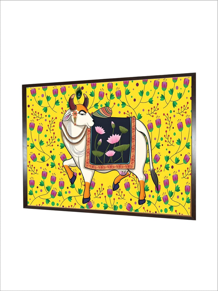 Indian Folk Art cow painting