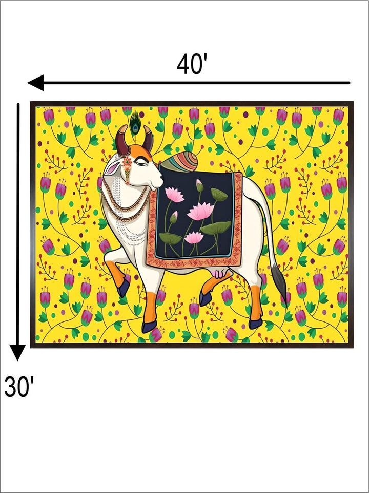 Indian Folk Art cow painting