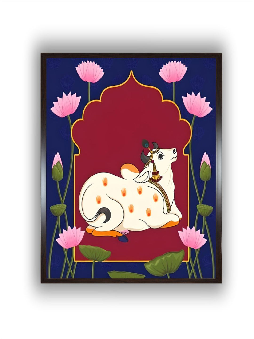 Indian Pichwai cow painting