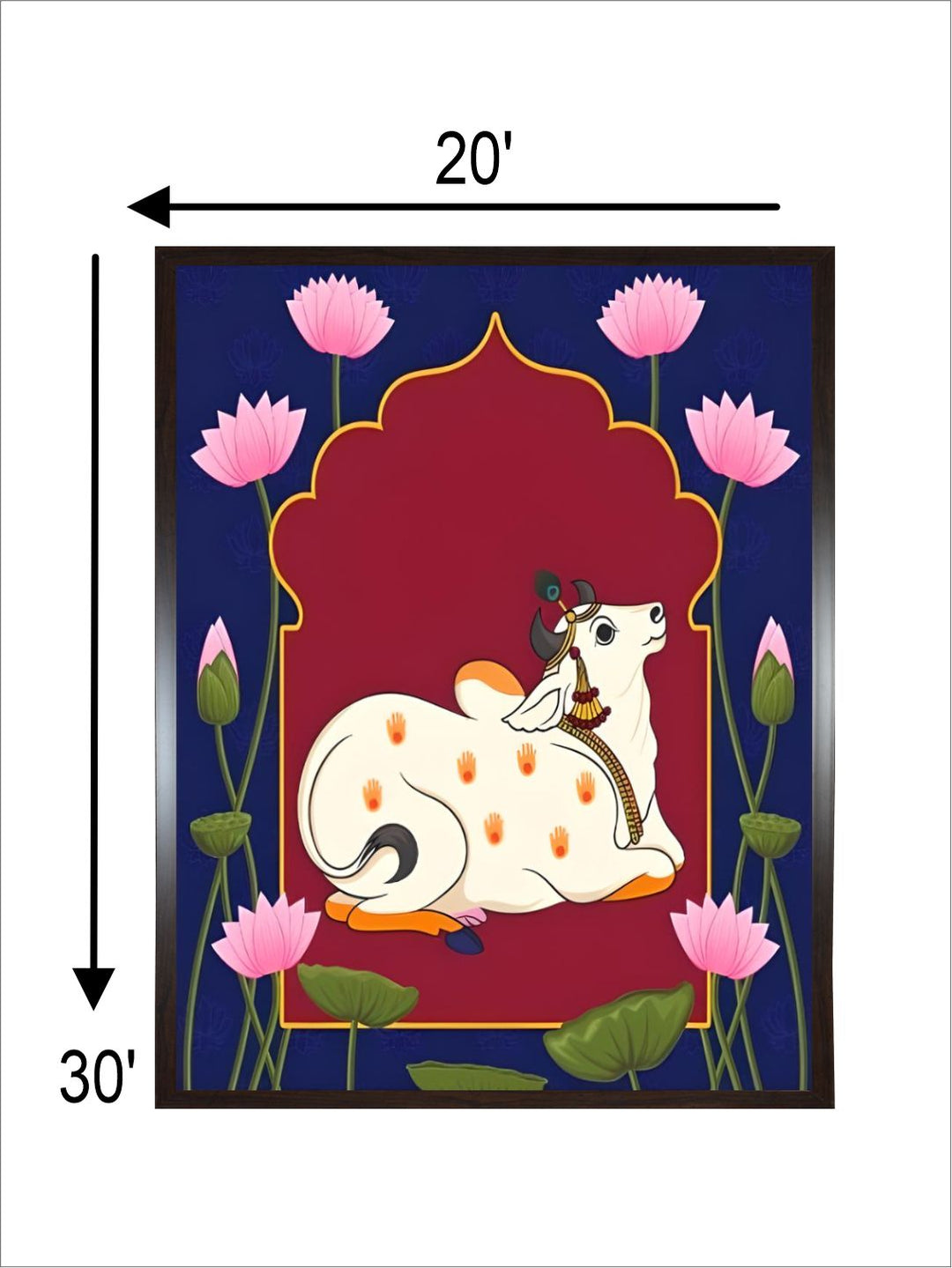 Indian Pichwai cow painting