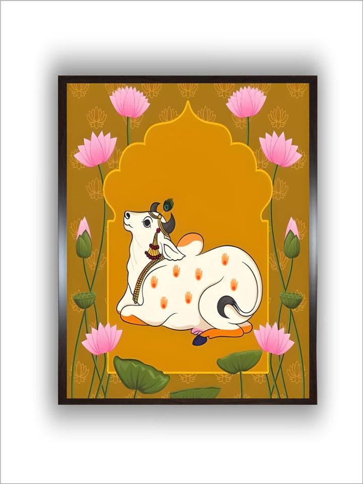 Indian Pichwai cow painting