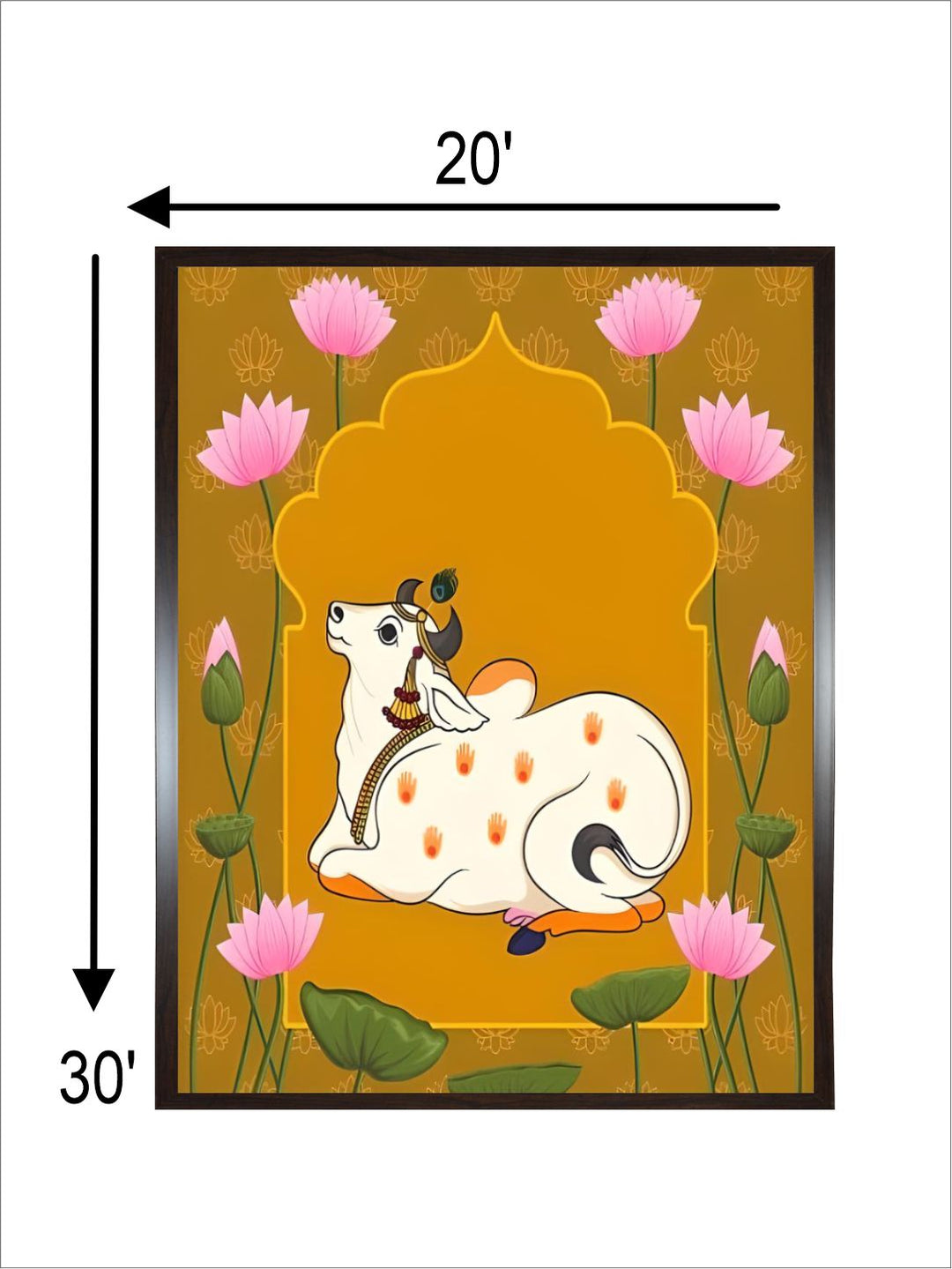 Indian Pichwai cow painting