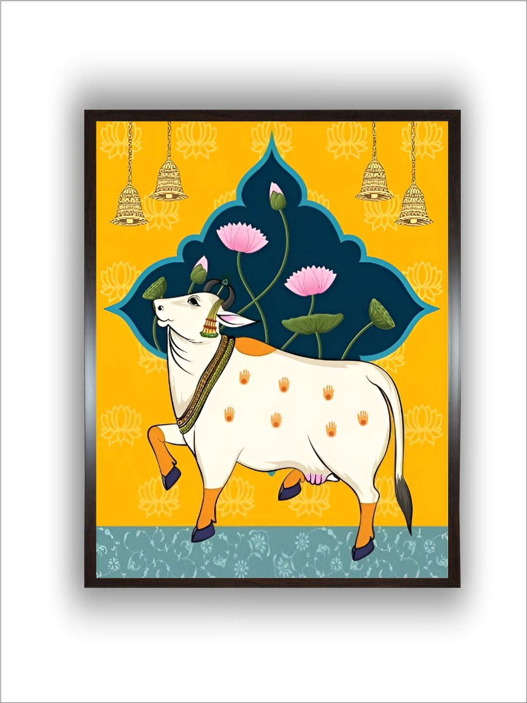Indian art Pichwai cow