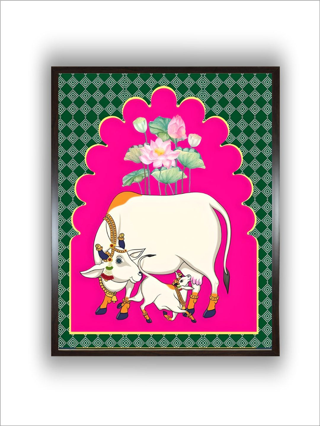 Indian Pichwai cow painting