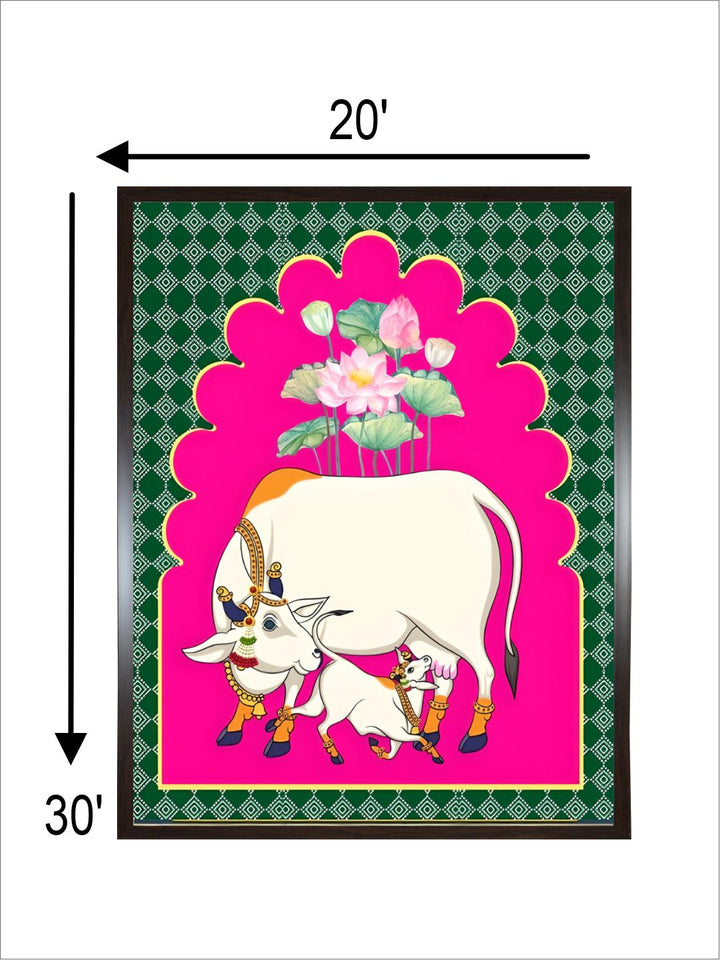 Indian Pichwai cow painting