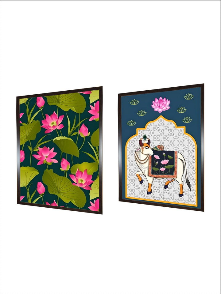 Set of 2, Pichwai cow painting