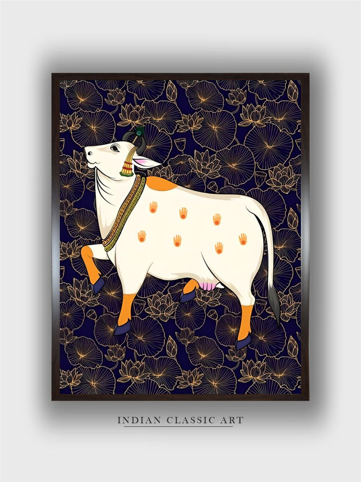 Indian Pichwai cow painting