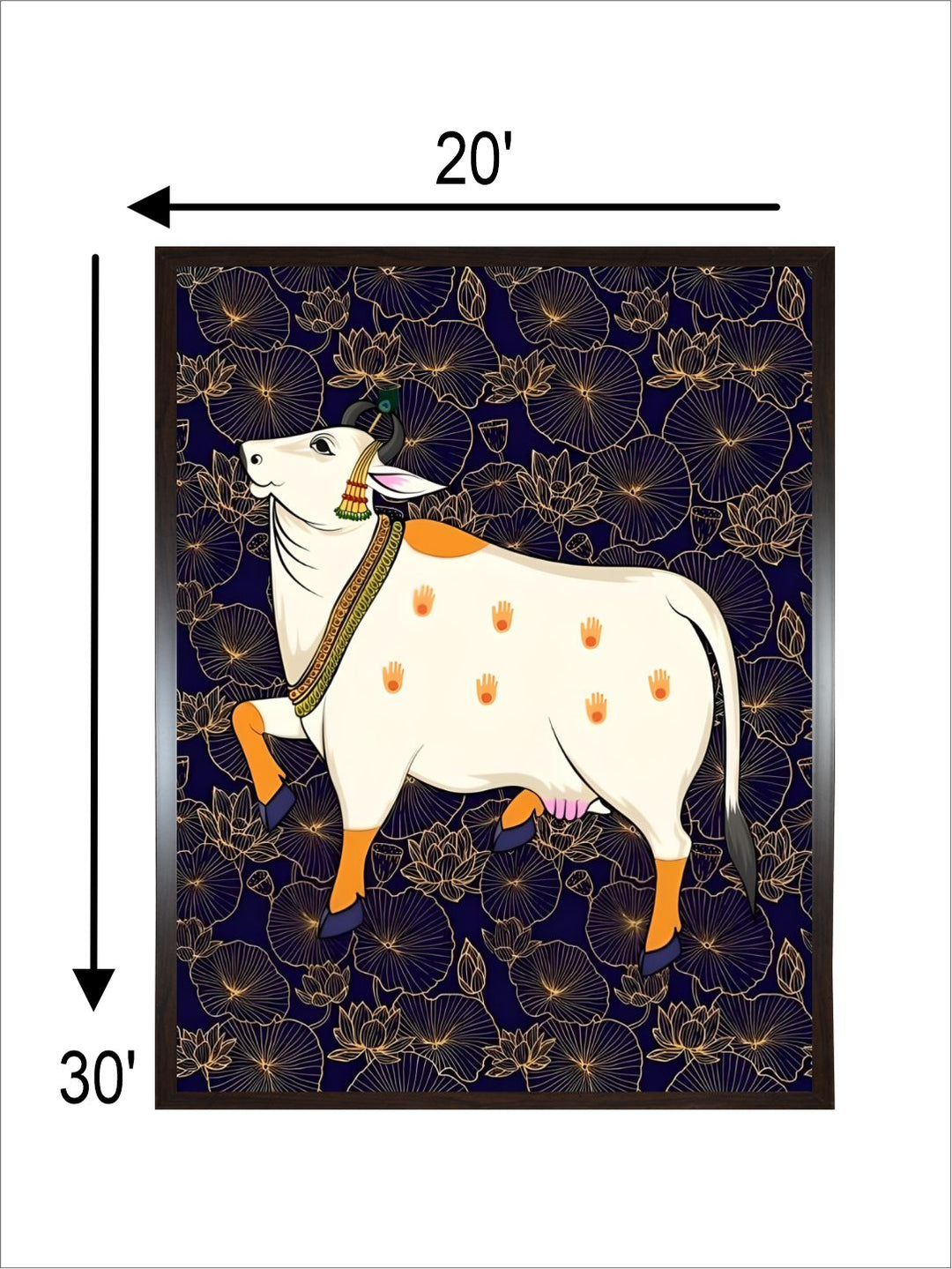 Indian Pichwai cow painting