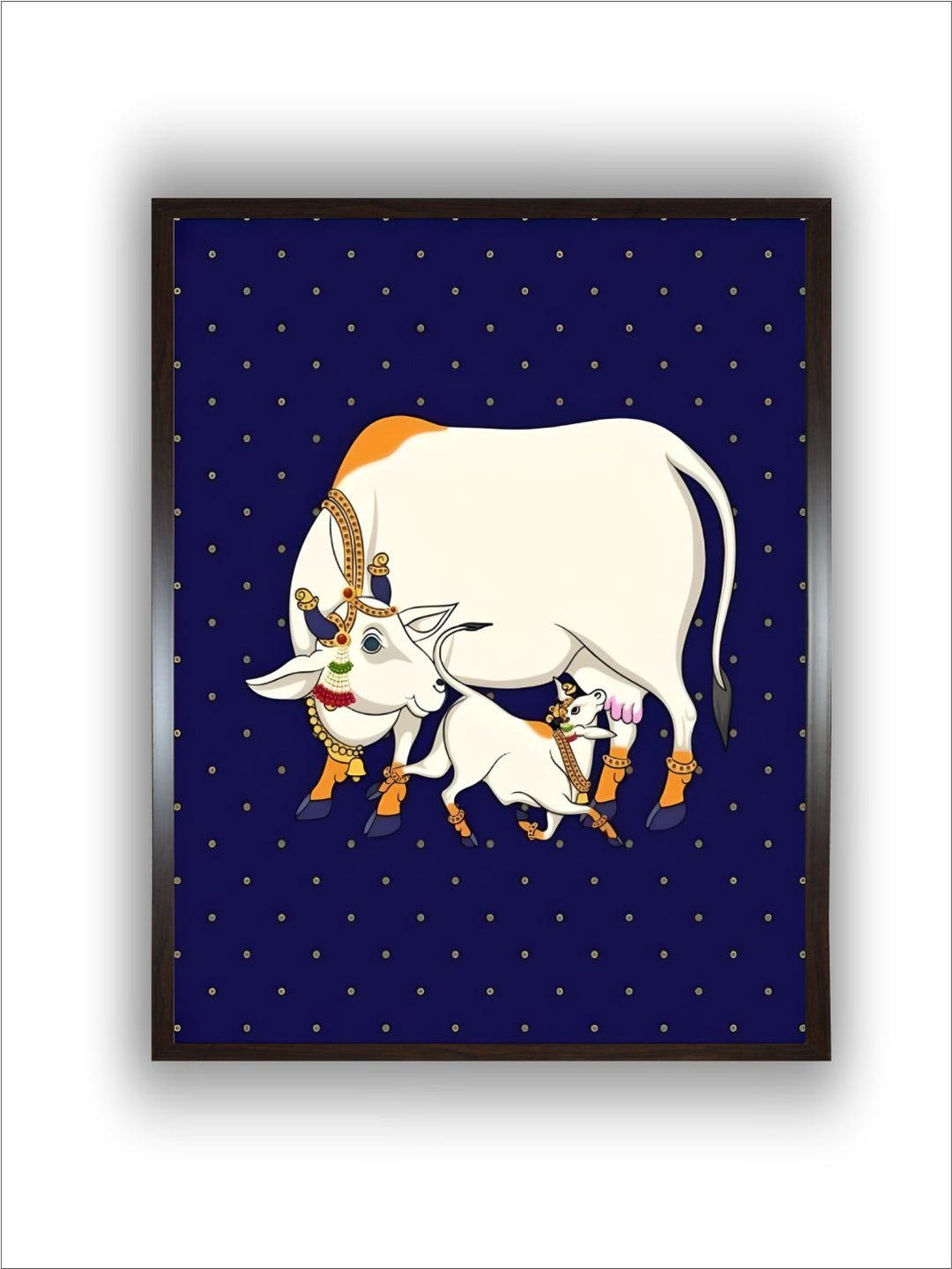 Indian Pichwai cow painting